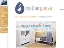 Tablet Screenshot of mothergoosebabyshop.com.au